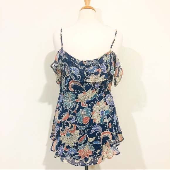 Maeve Mariposa Open-Shoulder Ruffled Floral Top Size 8 NWT - Picture 7 of 16